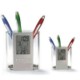 CLEAR TRANSPARENT PEN HOLDER with Calendar image 2
