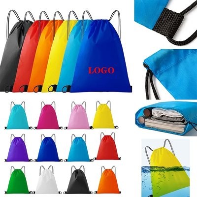 Picture of 210D POLYESTER FABRIC STORAGE NYLON DRAWSTRING BAG