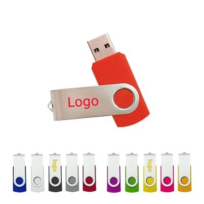 Picture of 8GB METAL ROTATING USB SWIVEL FLASH DRIVE PROMOTIONAL GIFT
