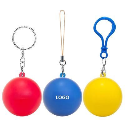 Picture of SOLID PU FOAM BALL KEYRING CHAIN DECOMPRESSION PENDANT