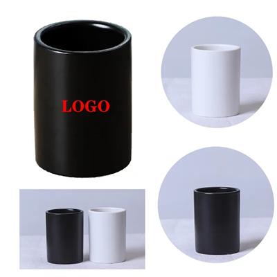 Picture of BLACK AND WHITE CERAMIC POTTERY MUG