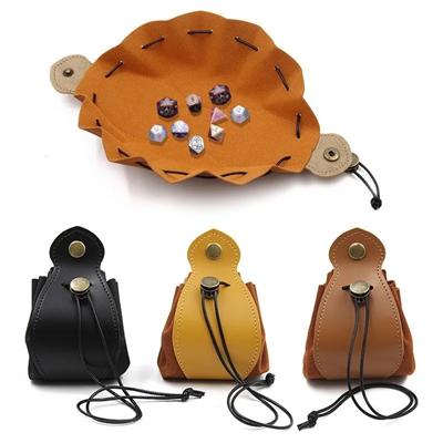 Picture of LEATHER DRAWSTRING DICE STORAGE POUCH