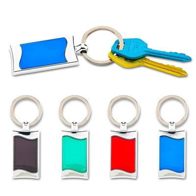 Picture of RECTANGULAR METAL KEYRING CHAIN