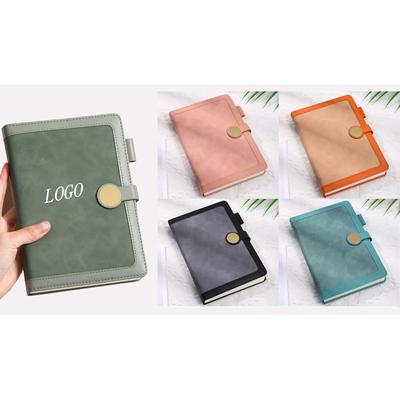 Picture of THICK A5 COLOR-BLOCK LEATHER MAGNETIC NOTE BOOK