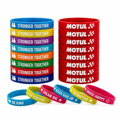 Picture of EMBOSSED LUMINOUS SILICON WRIST BAND BRACELET