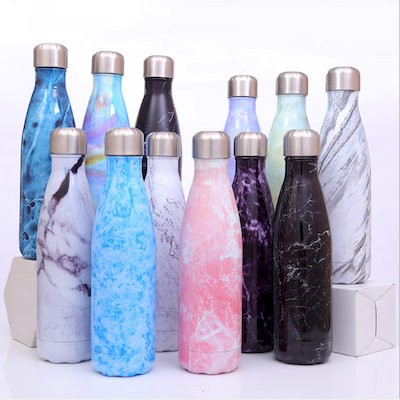 Picture of STAINLESS STEEL METAL DOUBLE WALL TRAVEL WATER BOTTLE 500ML