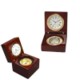 PIANO WOOD DESK CLOCK, COMPASS image 2