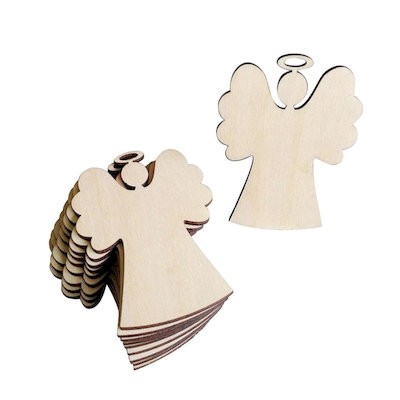 Picture of HANGING WOOD ANGEL FOR DECORATION