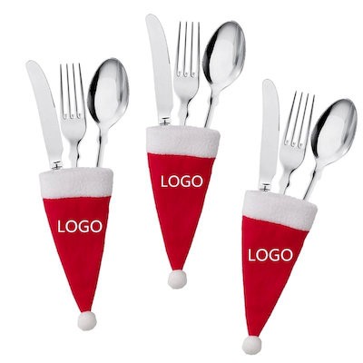 Picture of MINI CHRISTMAS CANDY AND BOTTLE HAT FORK SPOON KNIFE STORAGE