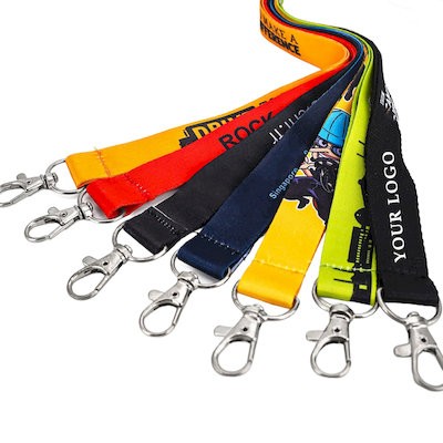 Picture of 0,79 INCH CUSTOM FULL-COLOR BADGE LANYARDS with Clip.