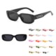 RECTANGULAR NARROW SQUARE FRAME SUNGLASSES image 2