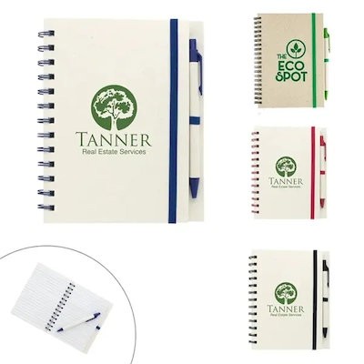 Picture of PRAIRIE FRAGRANT GRASS RECYCLED SPIRAL NOTE BOOK with Pen