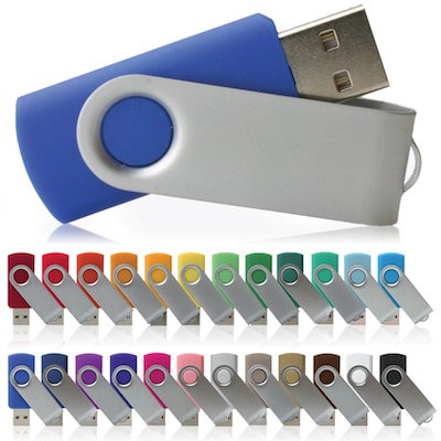 Picture of HIGH SPEED USB 2,0 SWIVEL TWISTER FLASH DRIVE (128MB)