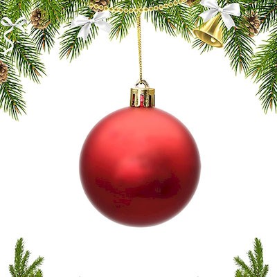Picture of COLORFUL PLASTIC CHRISTMAS BALL ORNAMENTS