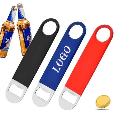 Picture of PADDLE STYLE POWDER COATED STAINLESS STEEL METAL BOTTLE OPENER