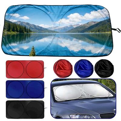 Picture of FULL COLOR SILVER-COATED CAR SUNSHADE WINDSHIELD SHADE