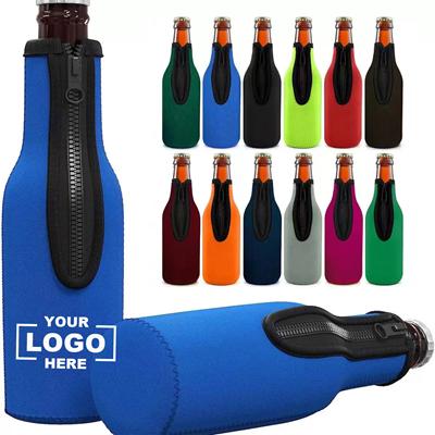 Picture of ZIPPERED FULL-COLOR NEOPRENE BOTTLE COOLIE