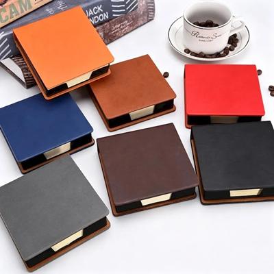 Picture of CUSTOM LOGO LEATHER STICKY NOTE HOLDER OFFICE DESK TIDY ORGANIZER