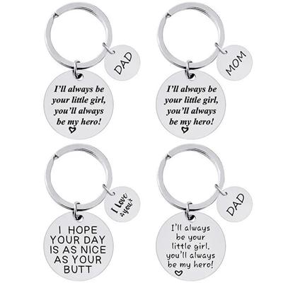 Picture of ENGRAVED STAINLESS INSPIRATIONAL KEYRING CHAIN CORPORATE GIFT