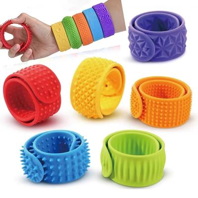 Picture of 6 PACK SILICON SENSORY SLAP BRACELET FIDGET TOYS