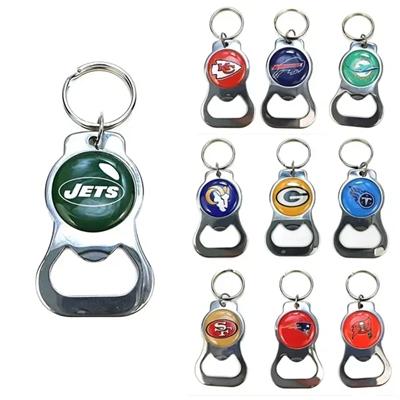 Picture of METAL ROUND BOTTLE OPENER KEYRING CHAIN