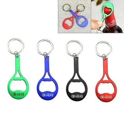 Picture of TENNIS RACKET SHAPE BOTTLE OPENER W & KEYRING CHAIN