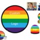 Picture of RAINBOW FOLDING UP FLYING ROUND DISC with Pouch