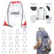 Picture of CLEAR TRANSPARENT DRAWSTRING BACKPACK RUCKSACK