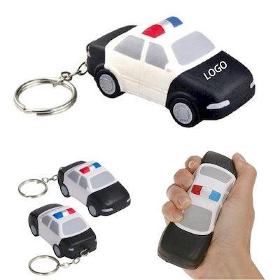 Picture of POLICE CAR SHAPE STRESS RELIEVER with Keyring Chain