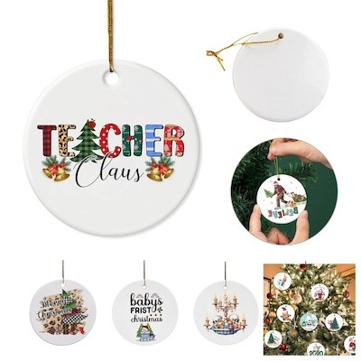 Picture of 3 INCH CERAMIC POTTERY CHRISTMAS ORNAMENT