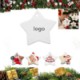 STAR SHAPE CERAMIC POTTERY CHRISTMAS ORNAMENT image 2
