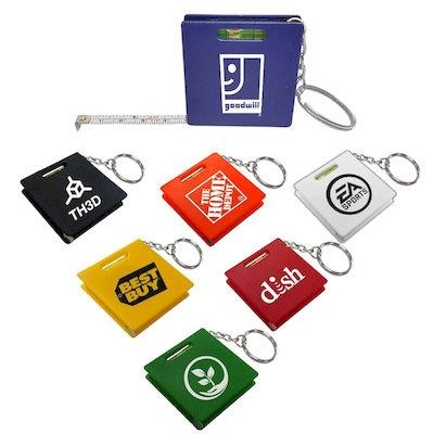 Picture of POPULAR MEASURING TAPE KEYRING CHAIN with Level - Measures 1 Mete