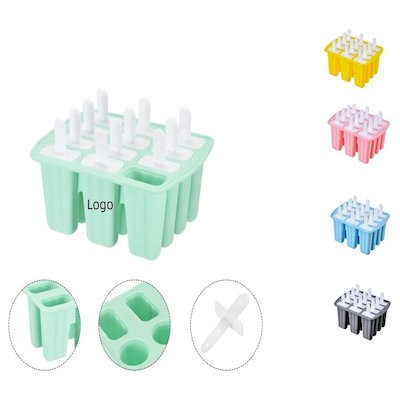 Picture of 12 CAVITIES SILICON ICE POPSICLE MOLDS.
