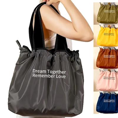 Picture of FOLDING DRAWSTRING SHOPPER TOTE BAG
