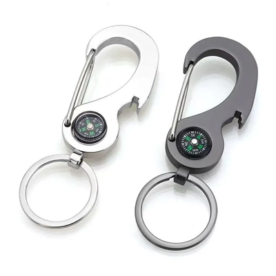 Picture of 4-IN-1 JUMBO SIZE CARABINER & BOTTLE OPENER & KEYRING CHAIN & COMPASS