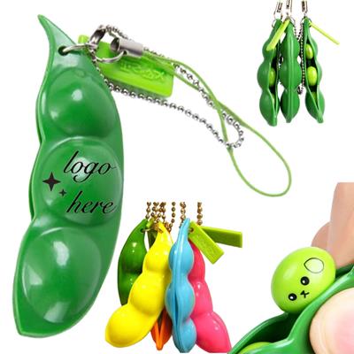 Picture of 3PCS SQUEEZE-A-BEAN EDAMAME KEYRING CHAIN