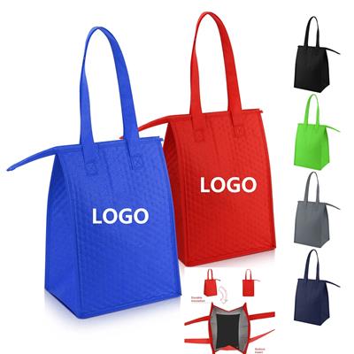 Picture of ZIPPER THERMAL INSULATED LUNCH TOTE BAGS