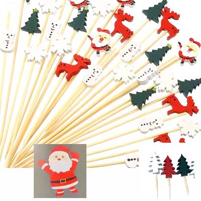 Picture of 100PCS & SET CHRISTMAS FRUIT DISPOSABLE BAMBOO STICK