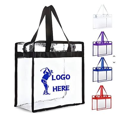 Picture of CLEAR TRANSPARENT PVC TOTE BAG REUSABLE DURABLE