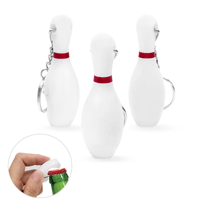Picture of BOWLING PIN BOTTLE OPENER KEYRING CHAIN