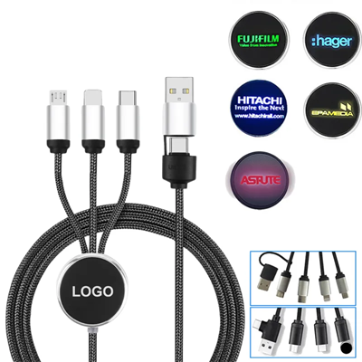 Picture of CUSTOM LED GLOW LOGO 3-IN-1 USB CABLE