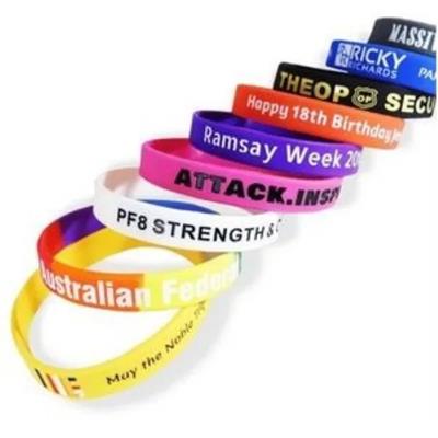 Picture of DEBOSSED COLOR FILLED WRIST BAND
