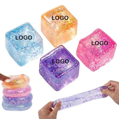 Picture of ICE CUBE STRESS RELIEF SQUISHY TOY with Custom Logo
