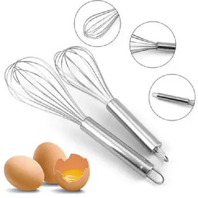 Picture of 8 INCHES STAINLESS STEEL METAL EGG WHISKTEEL WHISK