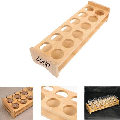 Picture of 12-GLASS BEER SHOT GLASSES TRAY STORAGE HOLDER