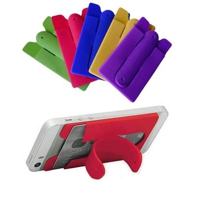 Picture of SILICONE PHONE WALLET with Stand.