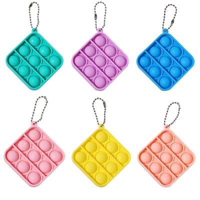 Picture of SQUARE PUSH POP KEYRING CHAIN
