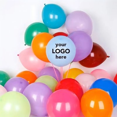 Picture of CUSTOMIZED MULTI-COLOR PARTY LATEX BALLOONS.