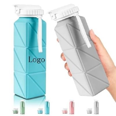 Picture of 620ML BPA FREE SILICON FOLDING TRAVEL WATER BOTTLES