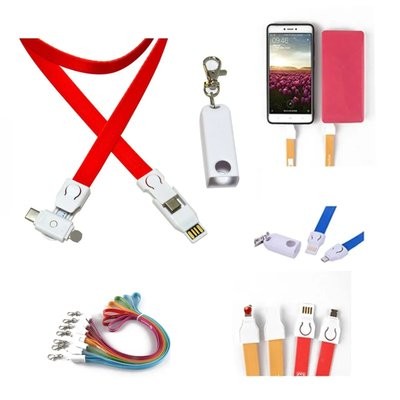 Picture of 3-IN-1 USB CHARGER CABLE LANYARD